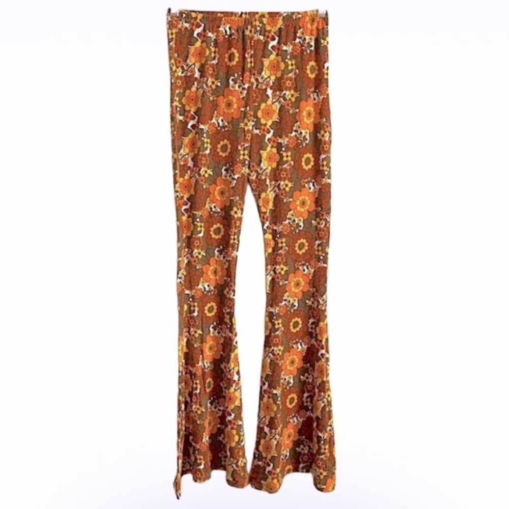 Her Pony The Label Floral Print Bell Bottoms
